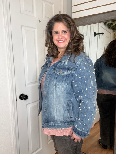 Pearlesque Pearl Denim Jacket- Vocal