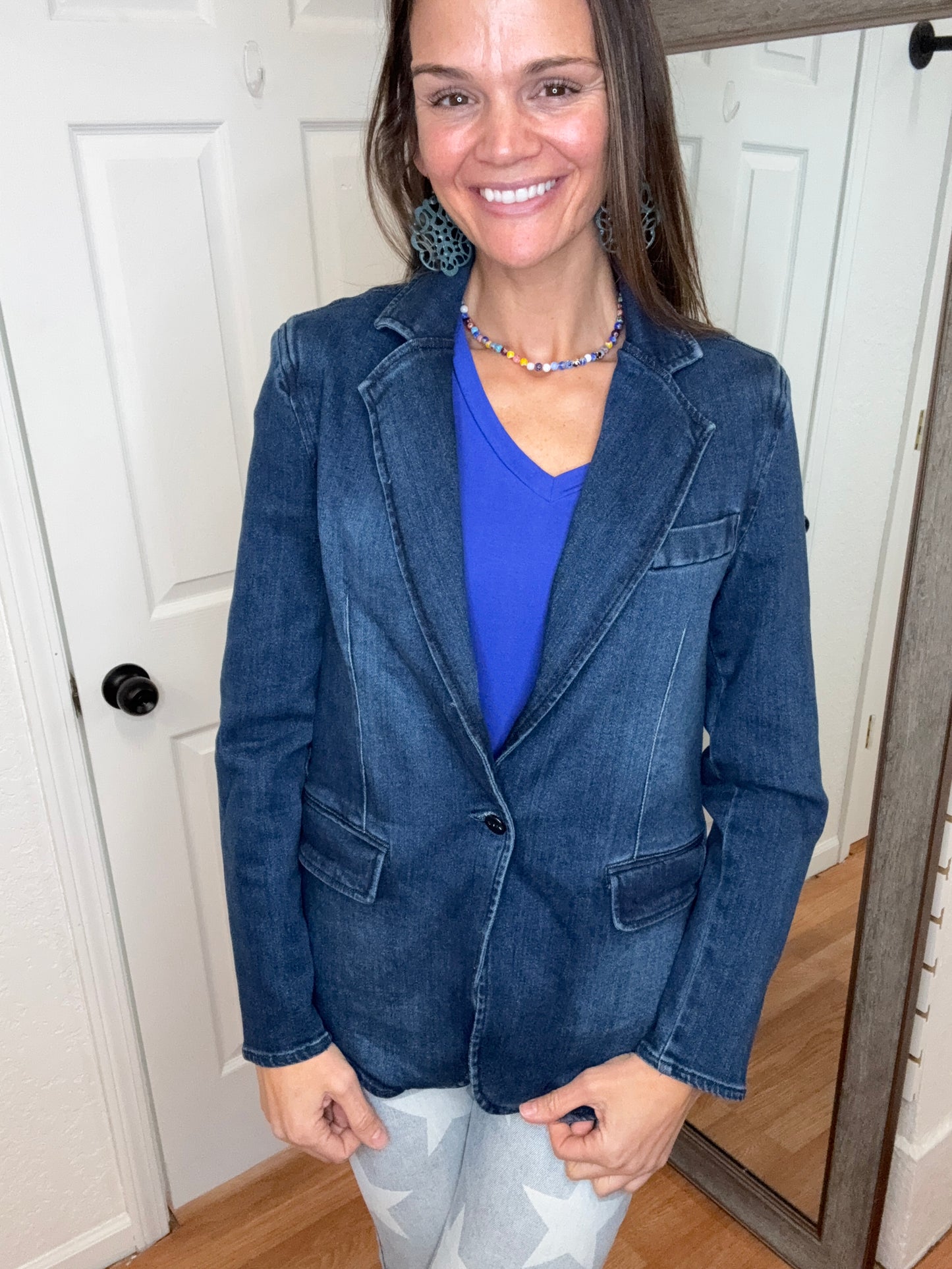 DENISE - DENIM BLAZER JACKET - RISEN