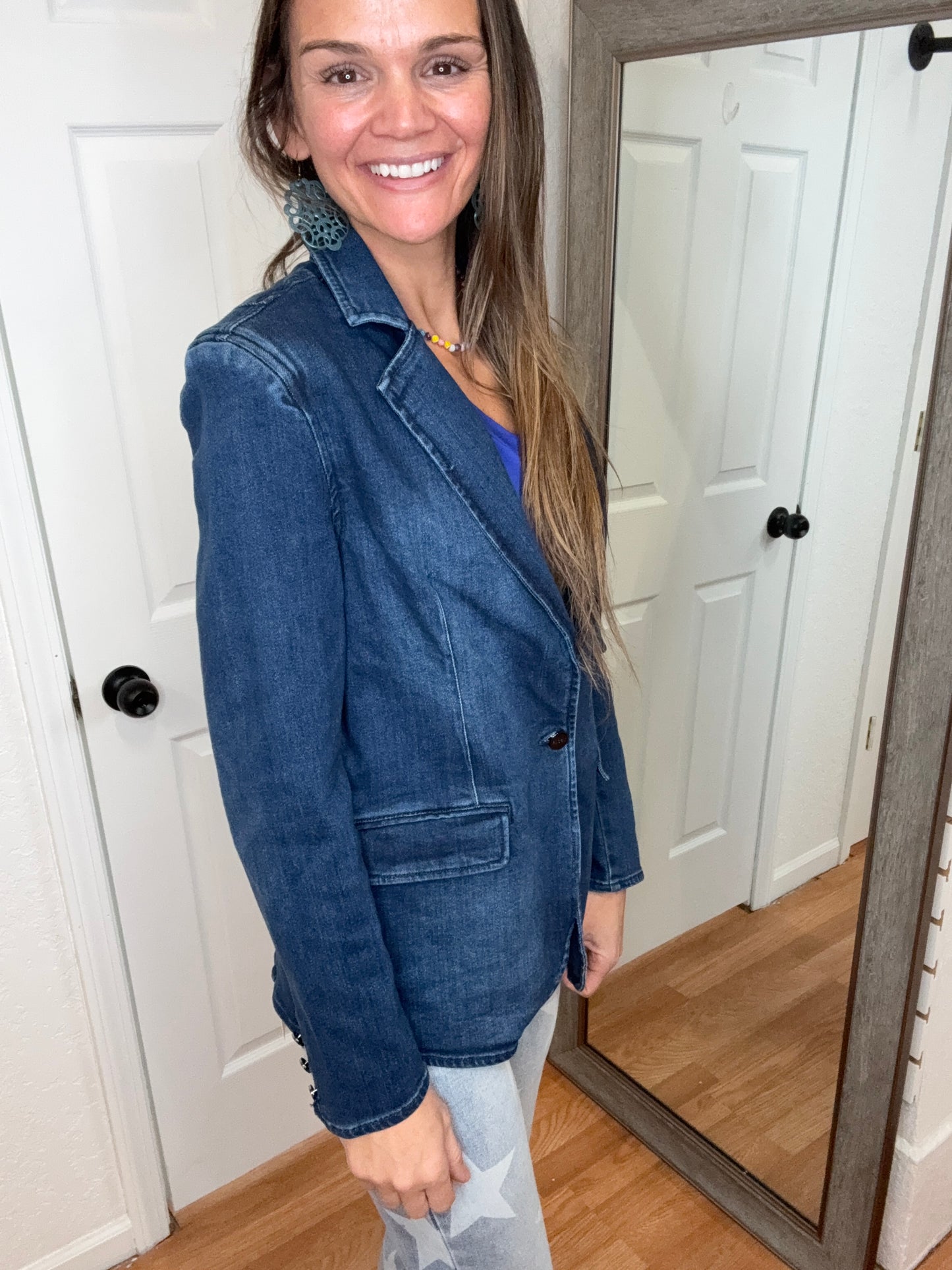 DENISE - DENIM BLAZER JACKET - RISEN