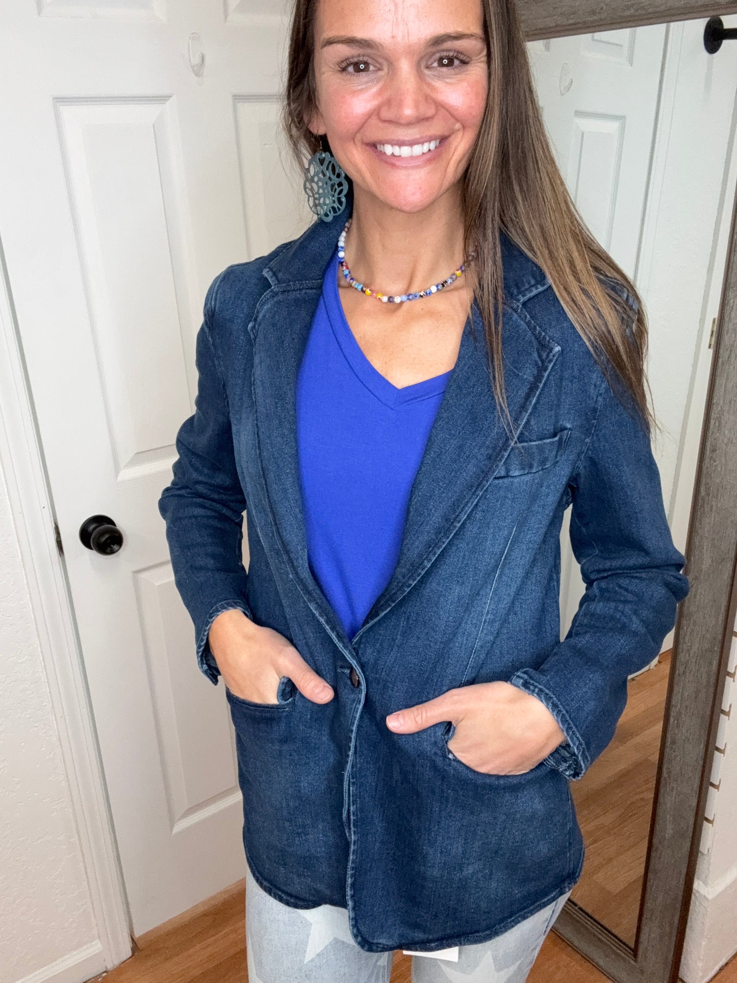 DENISE - DENIM BLAZER JACKET - RISEN