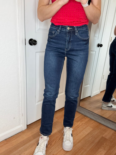 Willa Cuffed Straight Leg Denim Jeans - RFM