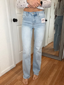 AMY STRAIGHT LEG DENIM JEANS - RISEN