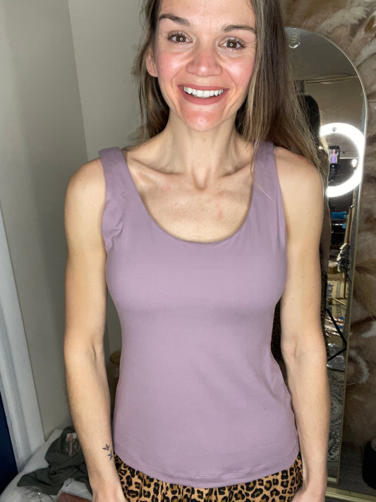 BUTTER SOFT TANK TOP - Mauve