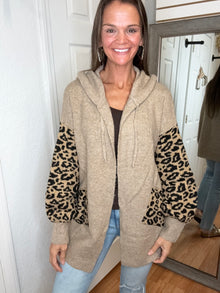 RENESME OVERSIZED HOODED CARDIGAN- COZY