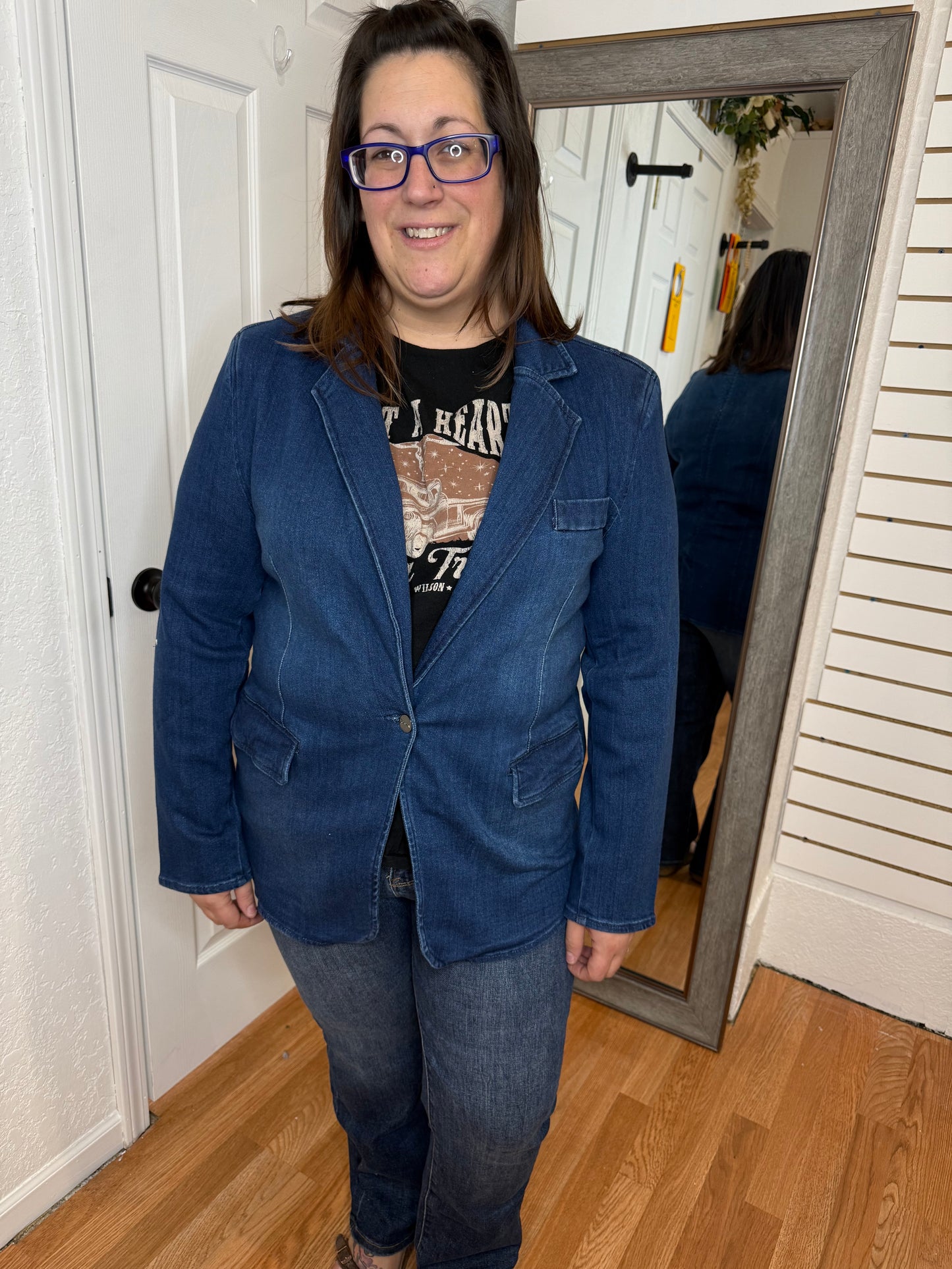 DENISE - DENIM BLAZER JACKET - RISEN