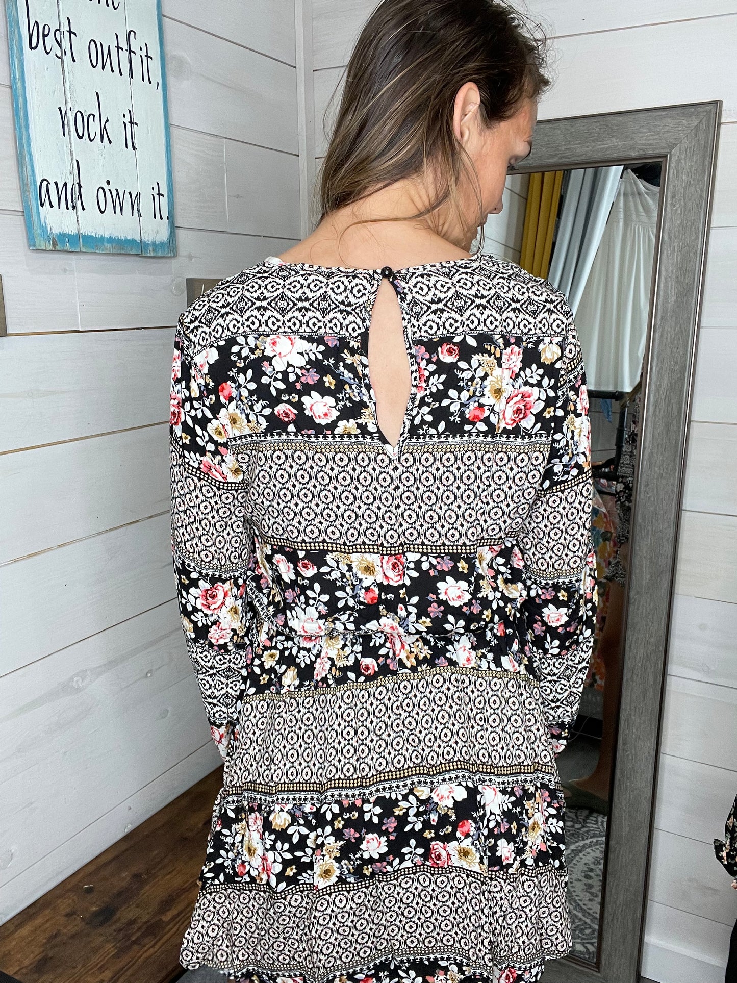 Long sleeve knit dress final sale