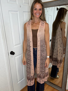 Jazzy Rhinestone Layering Vest Peach - Vocal