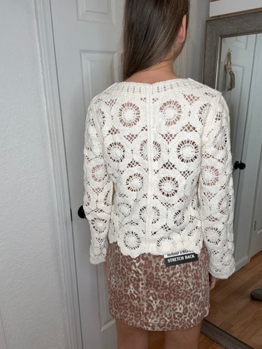 Sway Button Down Cardigan Cream- POL