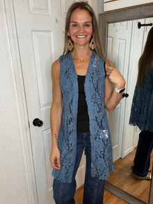 Lacie Layering Vest Denim Blue- Vocal