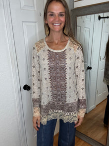 Hazel Long Sleeve Lace Top - Vocal