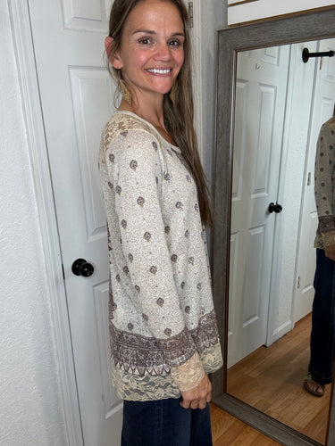Hazel Long Sleeve Lace Top - Vocal