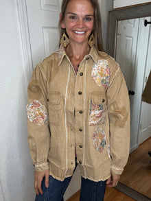Savannah Denim Shacket Sand - POL
