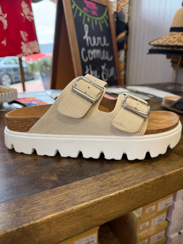 JAZMIN CHUNKY PLATFORM SANDAL -CREAM- VERY G