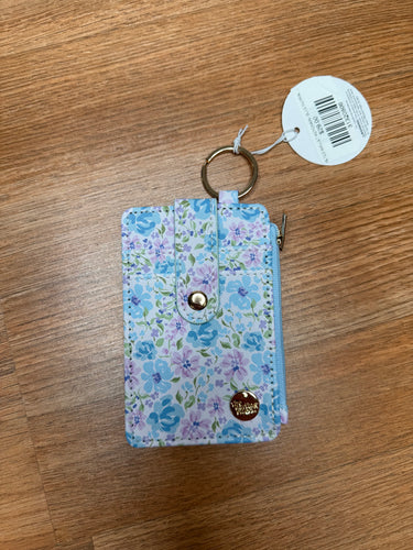 WALLET KEYCHAIN- BLUE FLORAL - DARLING EFFECT