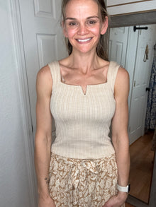 Nyla Fitted Cropped Sleeveless Top- Hayden La