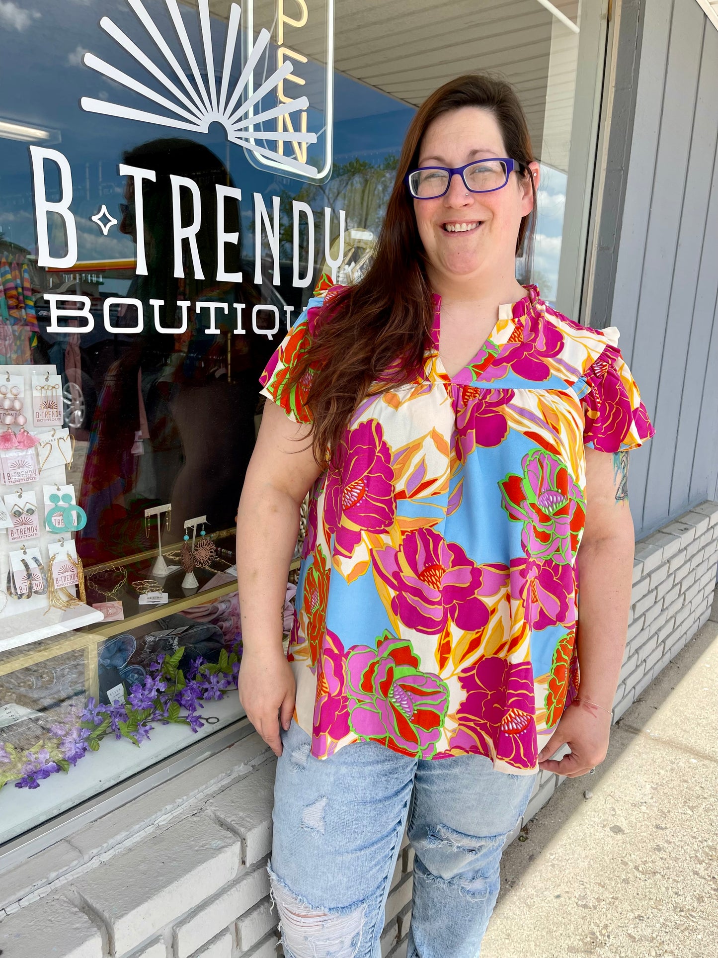 FLORAL PRINT BLOUSE