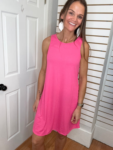 HAISLEY SWING DRESS - BARBIE PINK