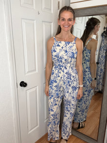Myla Floral Smocked Waist Jumpsuit - Hayden La