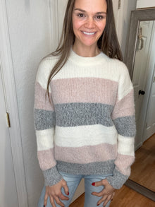 CARRIE COZY BLOCK SWEATER - MICHELLE MAE