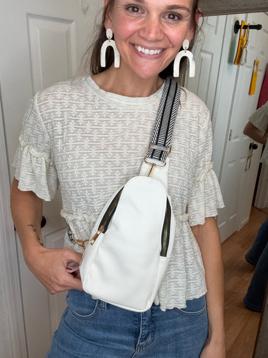 SELINA SLING BAG- WHITE