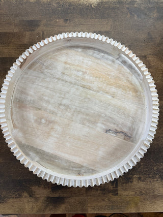 Round Wooden and Tray
