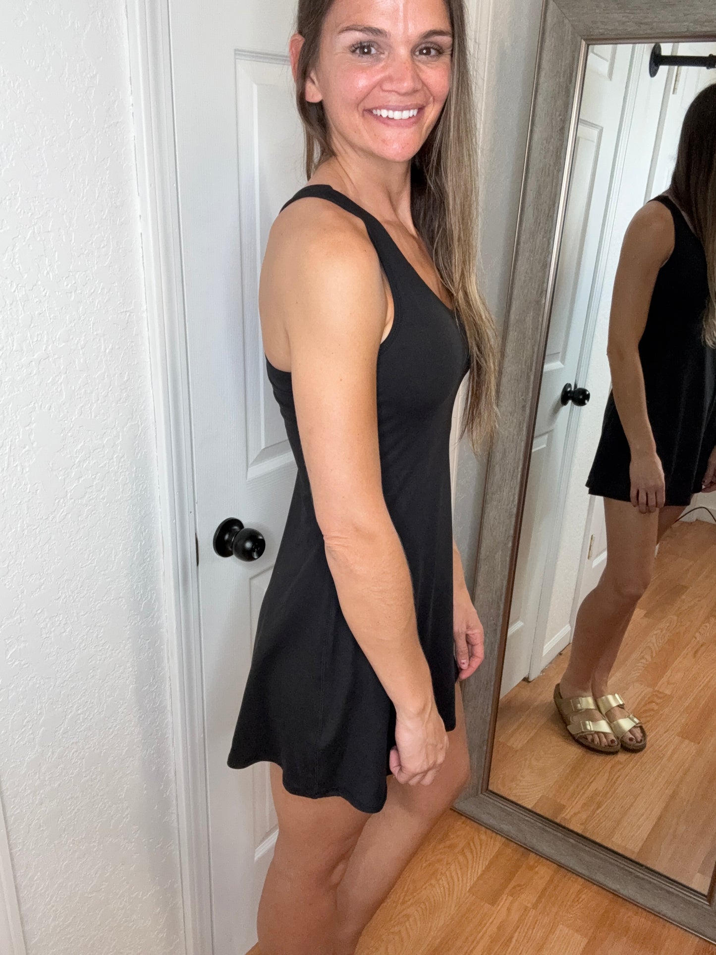 LENA TENNIS ROMPER DRESS BLACK - RAE MODE