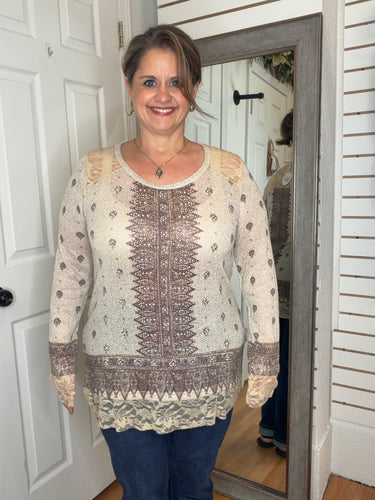 Hazel Long Sleeve Lace Top - Vocal