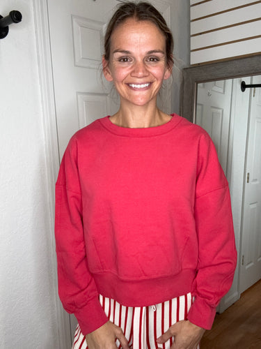 Romy Sweatshirt Faded Red - Yelete