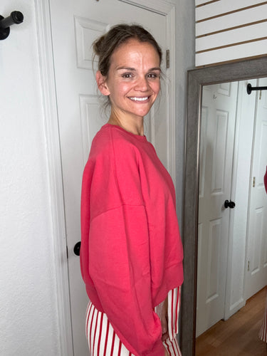 Romy Sweatshirt Faded Red - Yelete