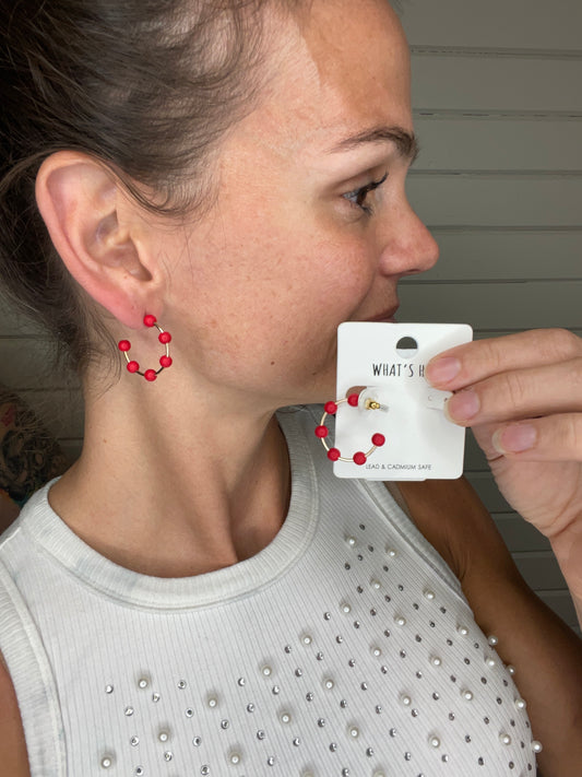 Kiara Earrings Red