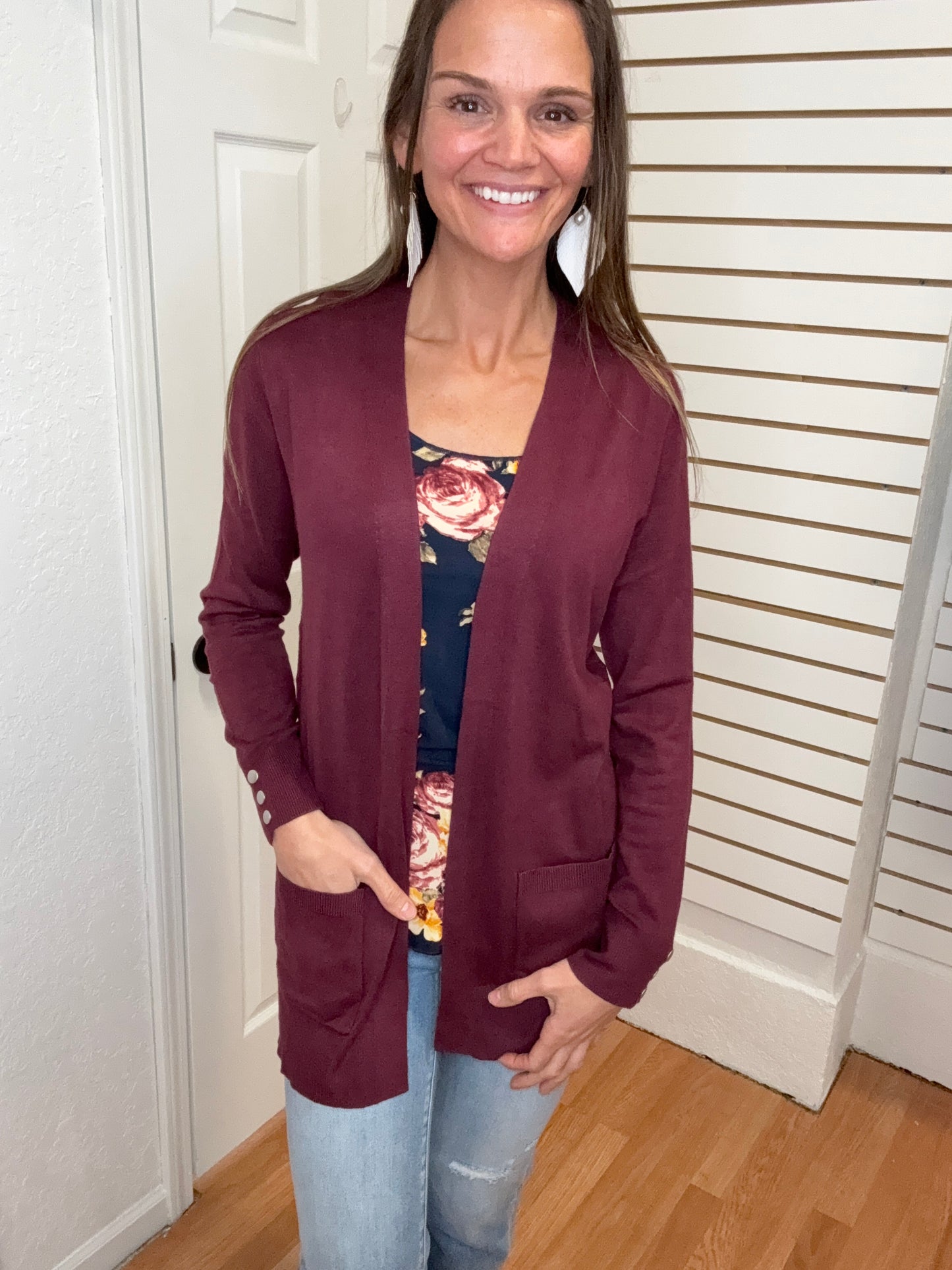 ESTRELLA CARDIGAN - PLUM