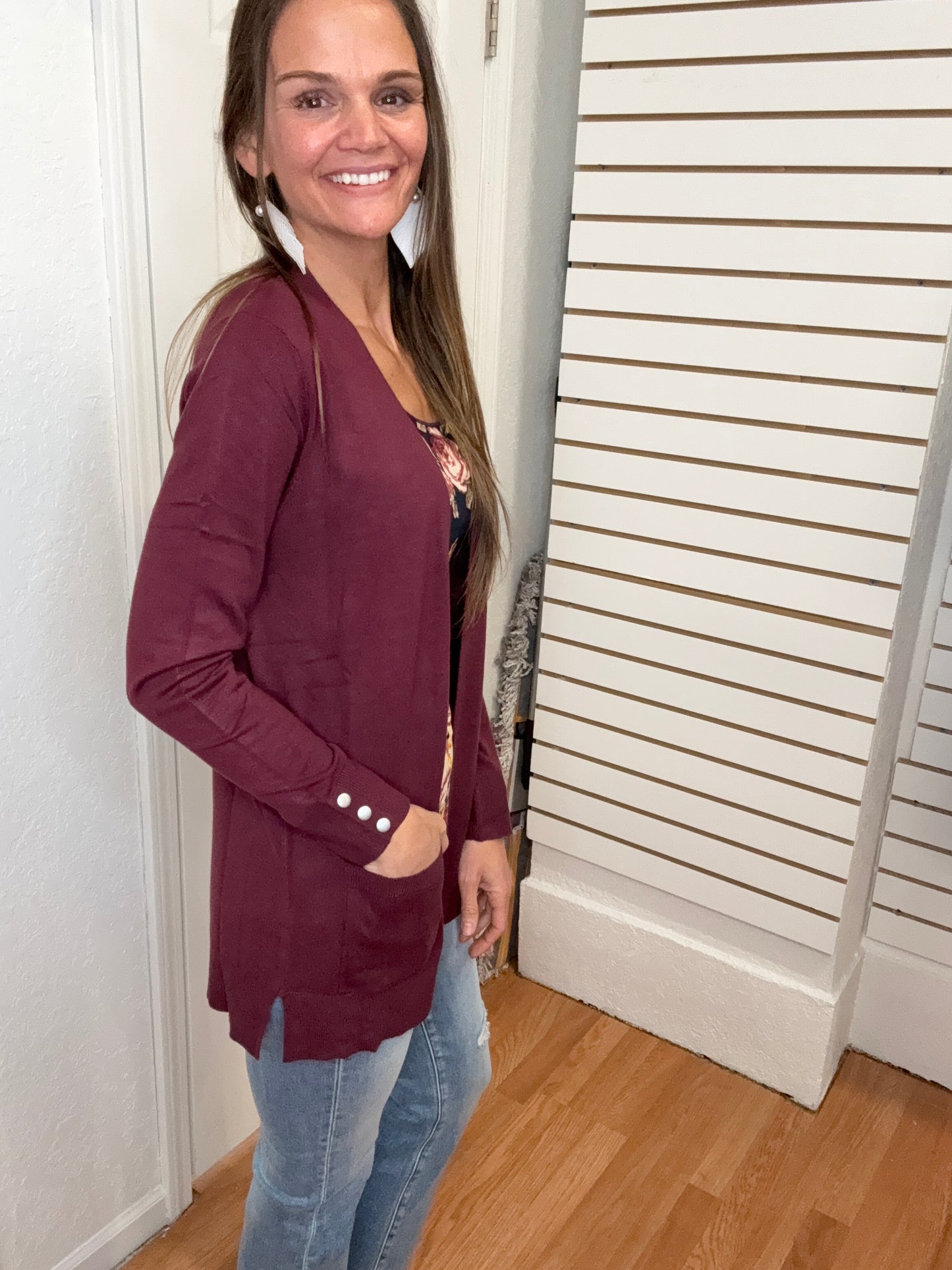 ESTRELLA CARDIGAN - PLUM