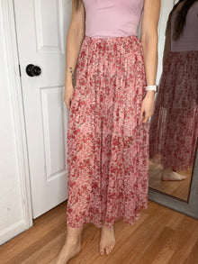 Marcie Floral Midi Skirt- Anniewear