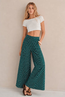 Cheverly Wide Leg Pants Hunter- Jade By Jane