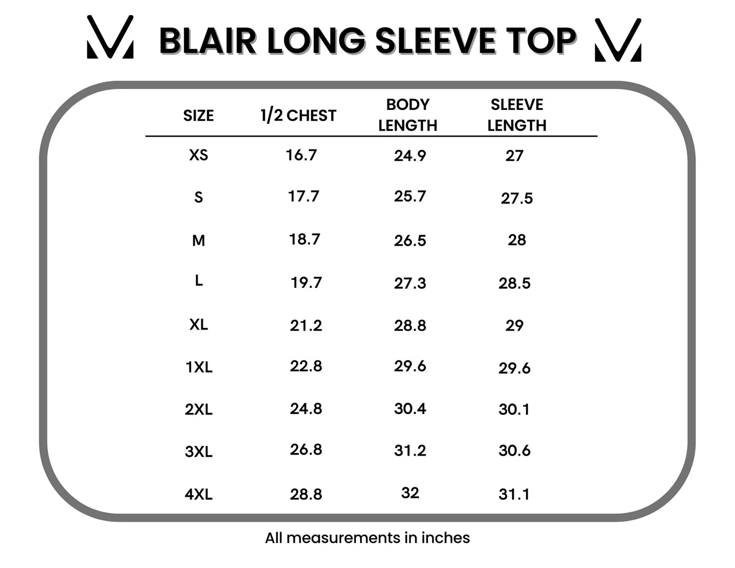 BLAIR LONG SLEEVE TOP HARVEST CHARM- MICHELLE MAE