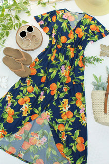 IN STOCK Harley High-Low Dress - Navy Citrus