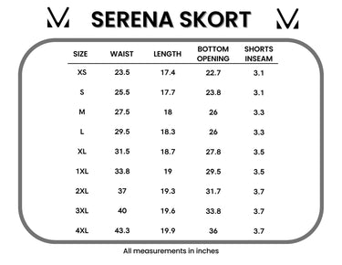 Serena Luxe Skort - Black Michelle Mae