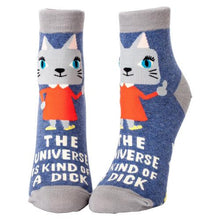 Universe Is A Dick Ankle Socks- Blue Q