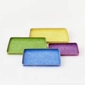 Colorful Embossed Rectangular Tray 180 Degrees