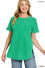 Fawn Short Sleeve Top Kelly Green Zenana