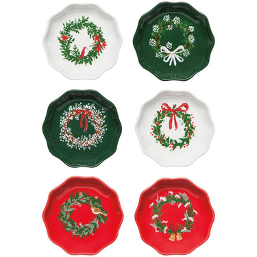 Wreaths Christmas Pinch Bowls Set Of 6 Danica