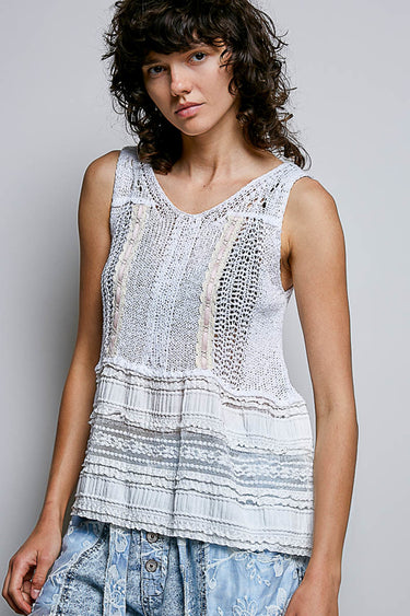 Sister Sleevless Crochet Top-POL