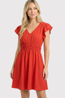Bessy Mini Dress Persimmon -Staccato