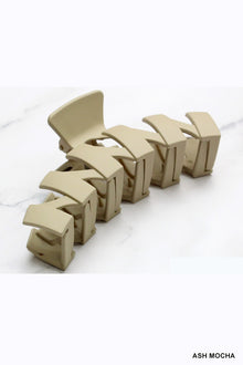 Zig Zag Hair Claw Clip Mocha
