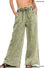 Allie Acid Wash Wide Leg Pants Pants Olive- Zenana