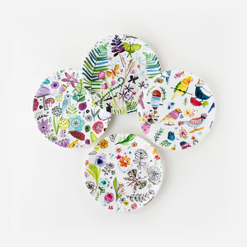 Nature Bird "Paper" Melamine Plate 180 Degrees