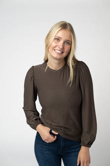 Miranda Dot Top - Brown Michelle Mae