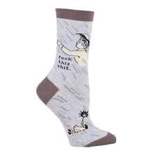 Fuck This Shit Crew Socks- Blue Q