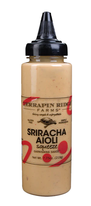 Sriracha Aioli Garnishing Squeeze Terrapin Ridge Farms