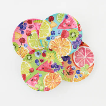 Fruit "Paper" Melamine Plate 180 Degrees